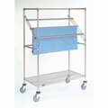 Nexel Chrome High Profile Sterile Wrap Rack, 2 Casters with Brakes, 60inL x 24inW x 68inH B2273851